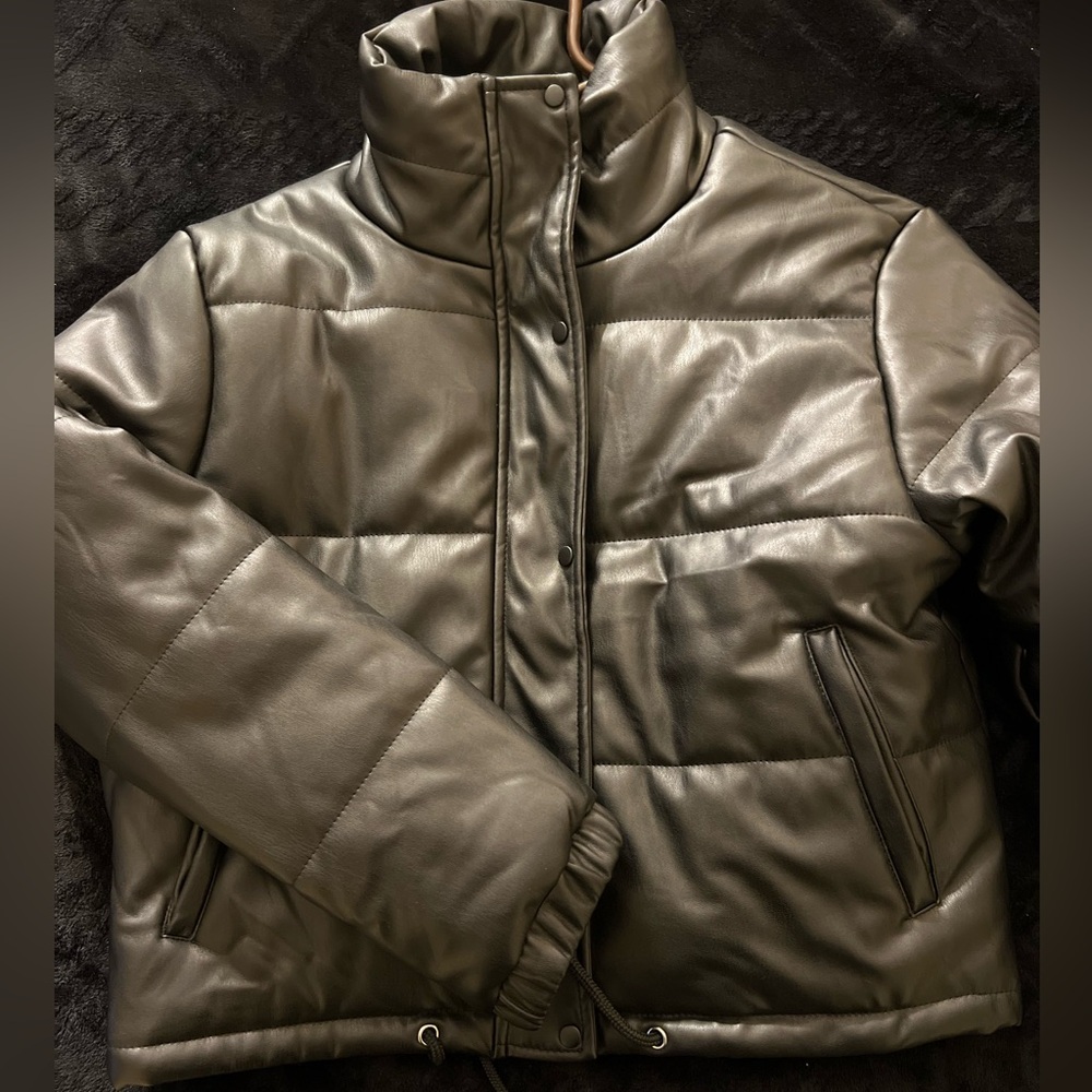 Bomber Faux Leather Jacket